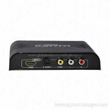 3 RCA, S-Video to HDMI Up Scaler/PAL to NTSC Converter, Supports 50 to 60Hz Frame Rate Conversion